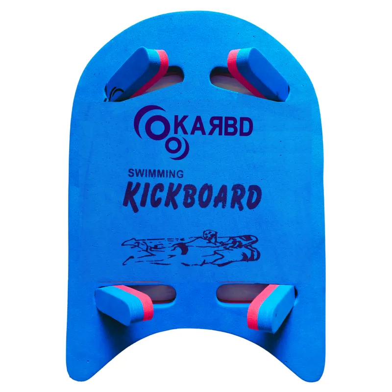 4 Cut Swimming Kickboard - Floating Board for Swimming Training | Aid Exercise Equipment  for Adults, Children and Kids with 4 Holes | Dual Color - Blue Red