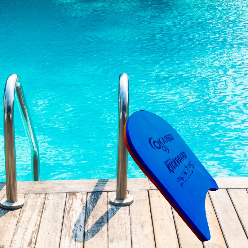 4 Cut Swimming Kickboard - Floating Board for Swimming Training | Aid Exercise Equipment  for Adults, Children and Kids with 4 Holes | Dual Color - Blue Red