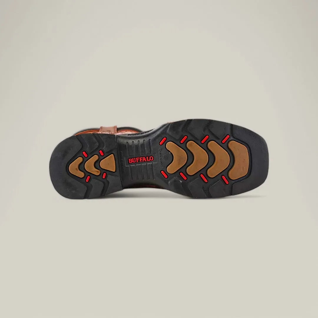 Alligator Print Cogñac Soft Toe - E6022