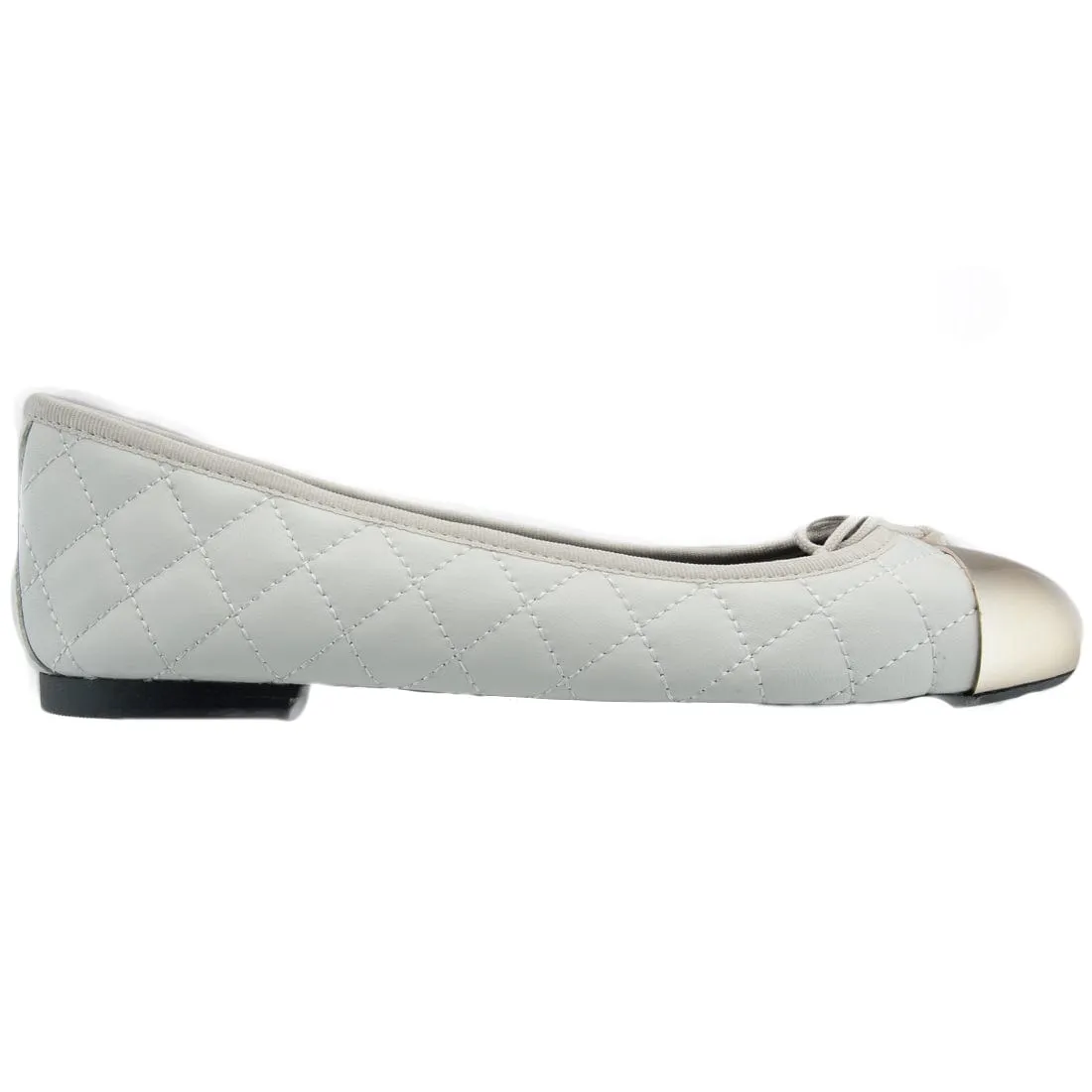 Bailarinas ELLA OFF White Quilted Ballerina Flats