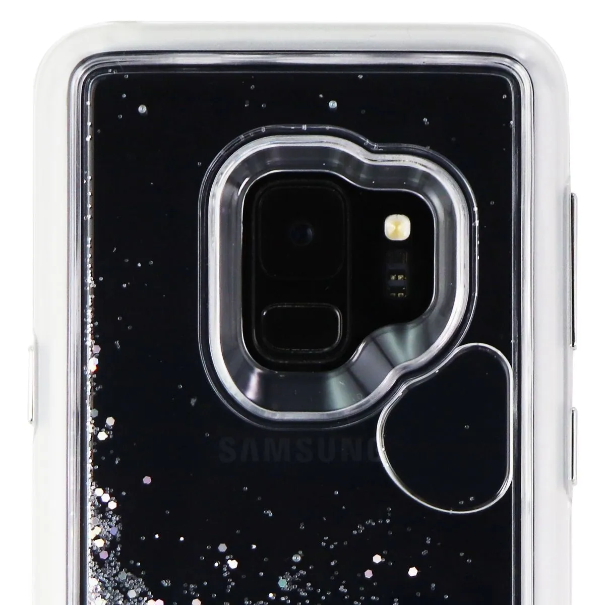 Case-Mate Waterfall Hard Case for Samsung Galaxy S9 - Clear/Silver Glitter