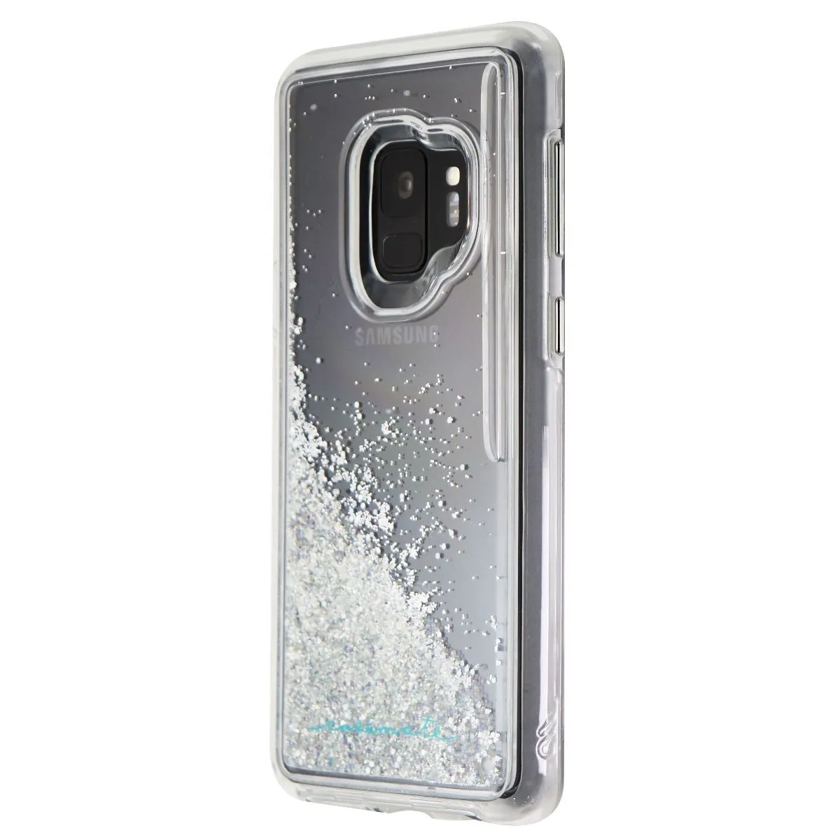 Case-Mate Waterfall Hard Case for Samsung Galaxy S9 - Clear/Silver Glitter