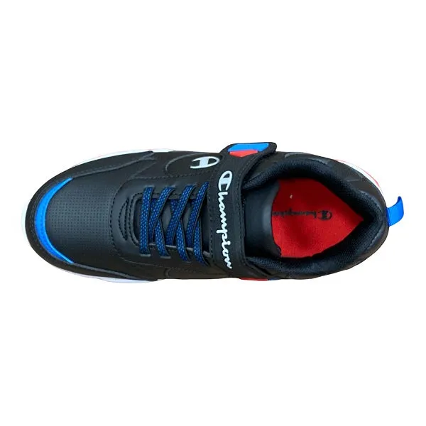 Champion scarpa da ginnastica da bambino con laccio elastico e velcro Wave S32129 CHA KK001 NBK nero