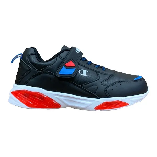 Champion scarpa da ginnastica da bambino con laccio elastico e velcro Wave S32129 CHA KK001 NBK nero