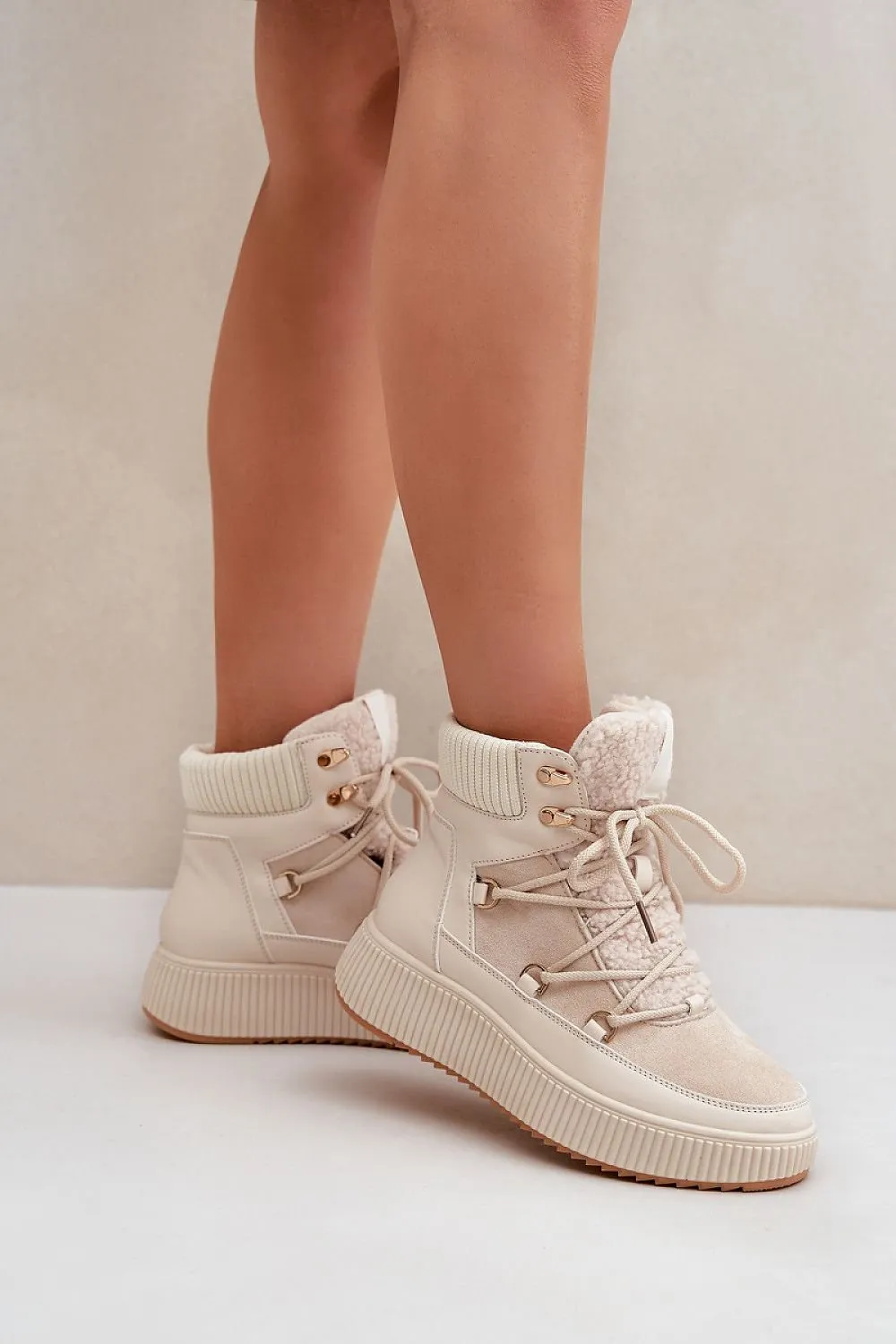 Eco Suede Laced Boots