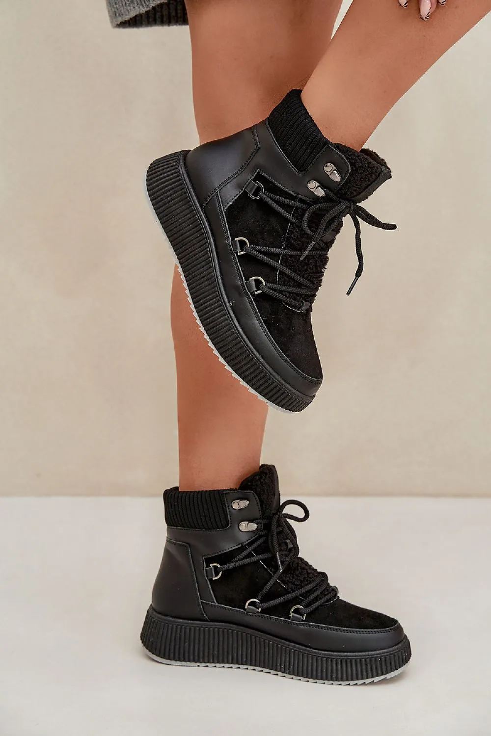 Eco Suede Laced Boots