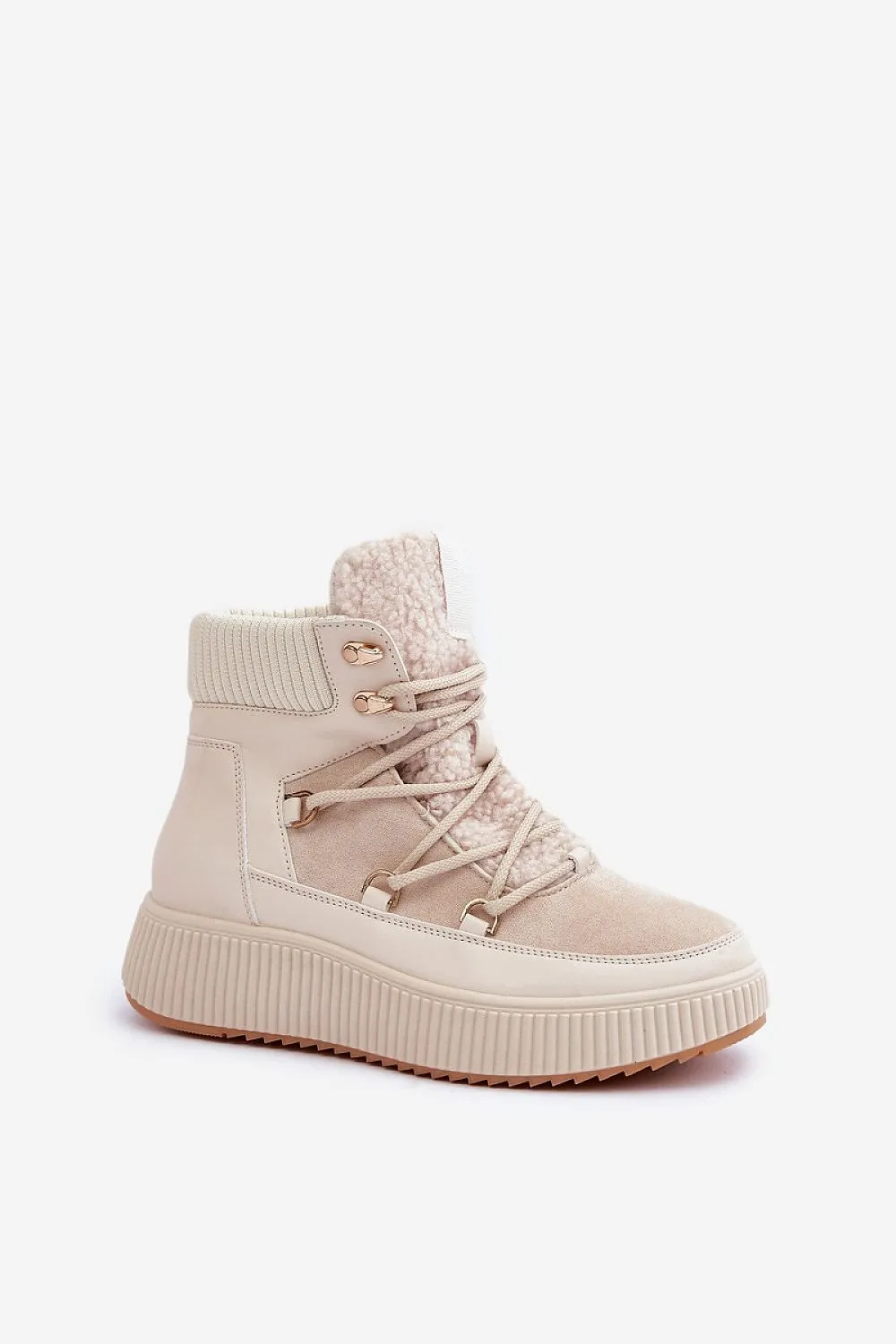 Eco Suede Laced Boots