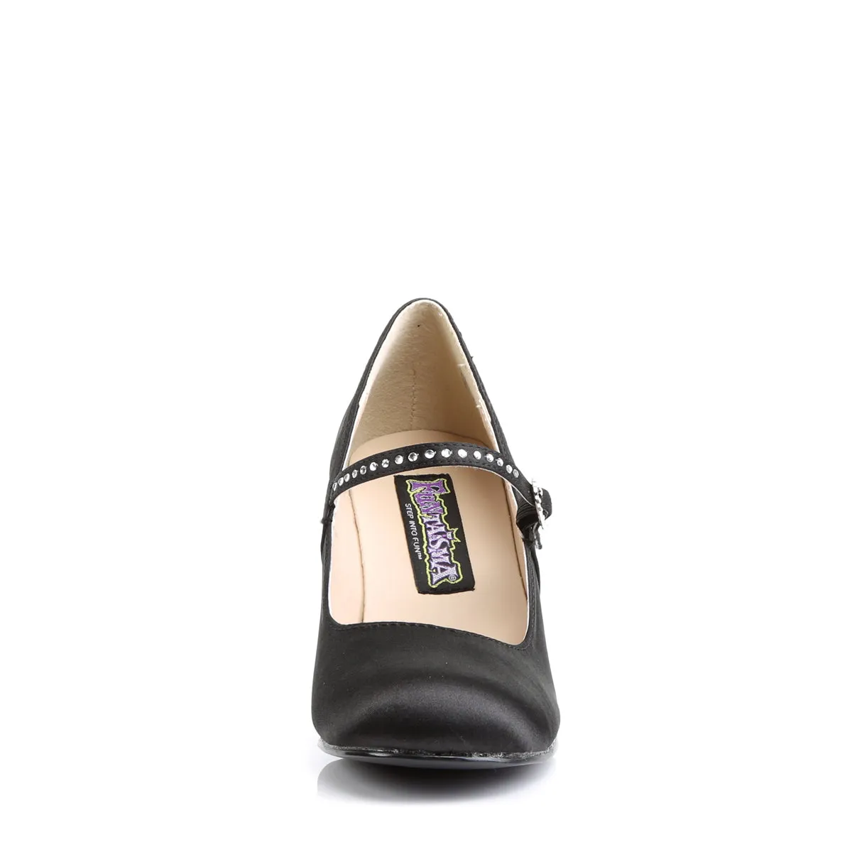 FLAPPER-20 Fancy Dress Costume Funtasma Women's Shoes Black Satin Pu