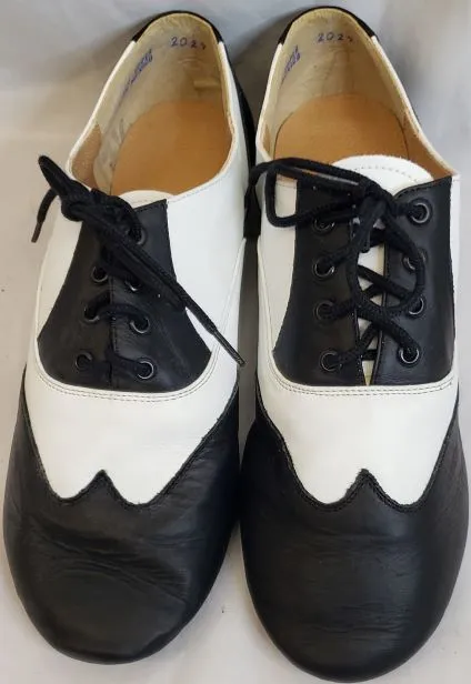 Giordano Swing Jazz -- Spectator Suede Sole Tie -- Black/White