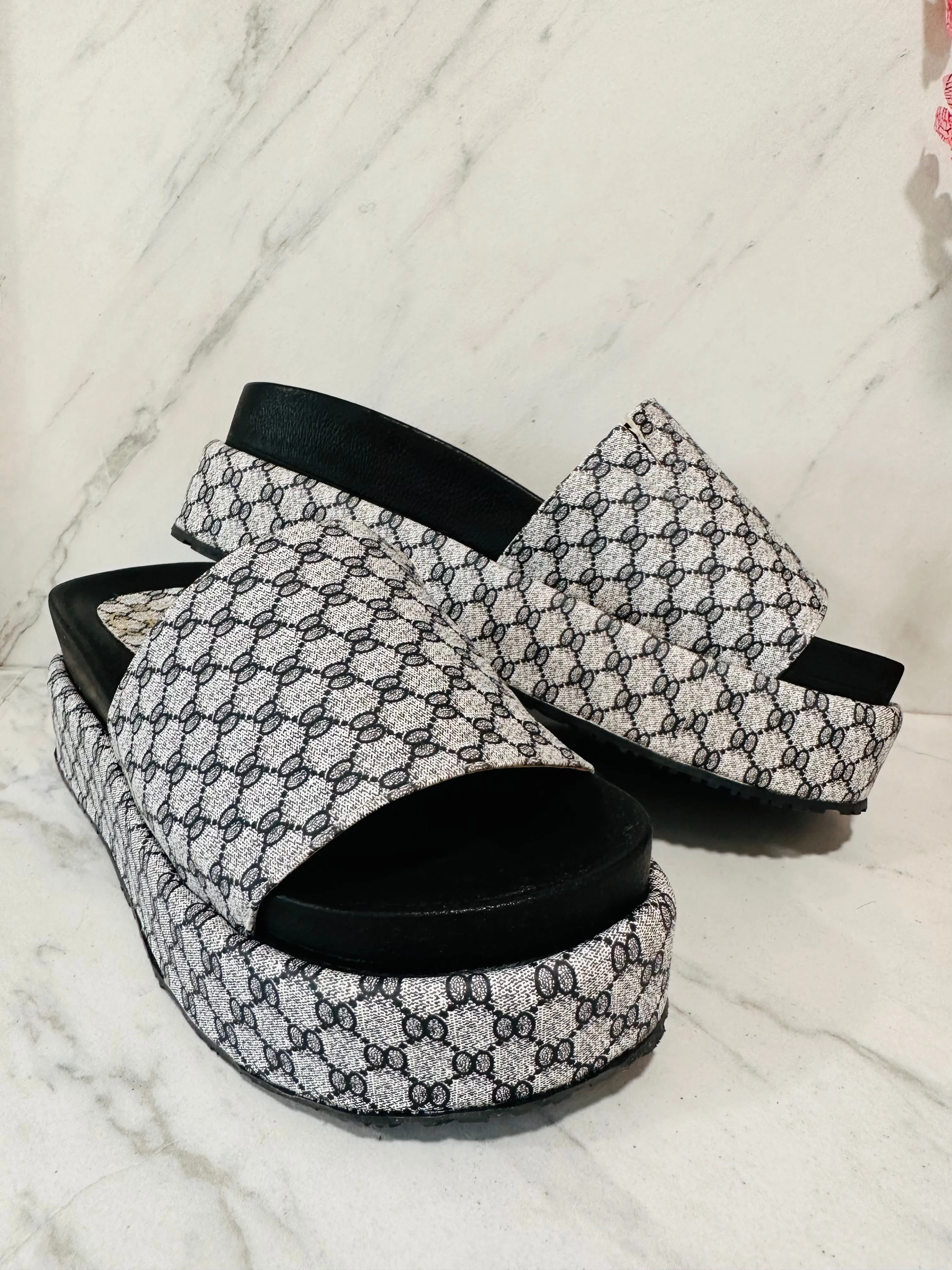 Gray Tina Platform Sandal