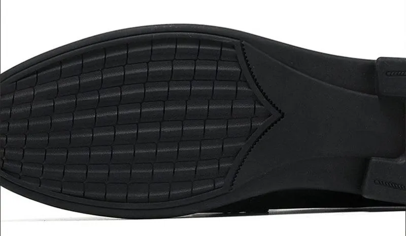 Hnzxzm Genuine Leather Shoes Men Brogues Soft Cow Leather Mens Casual Shoes Brand Male Business Shoes Flat Black A4635