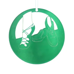 Irish Step Dance Shoes Laser-Etched Ornament