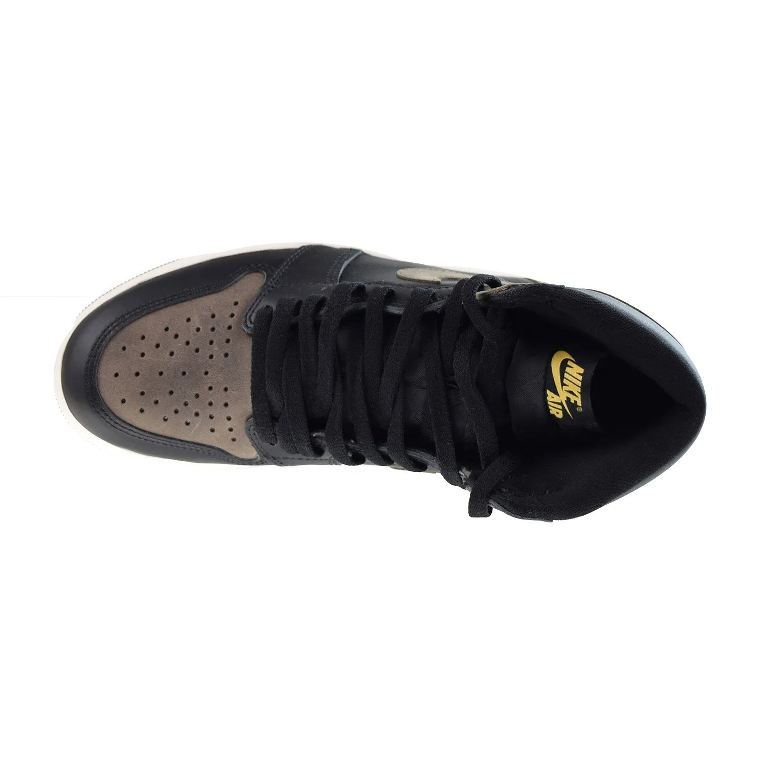Jordan 1 Retro High OG Men's Shoes Black-Metallic Gold-Palomino