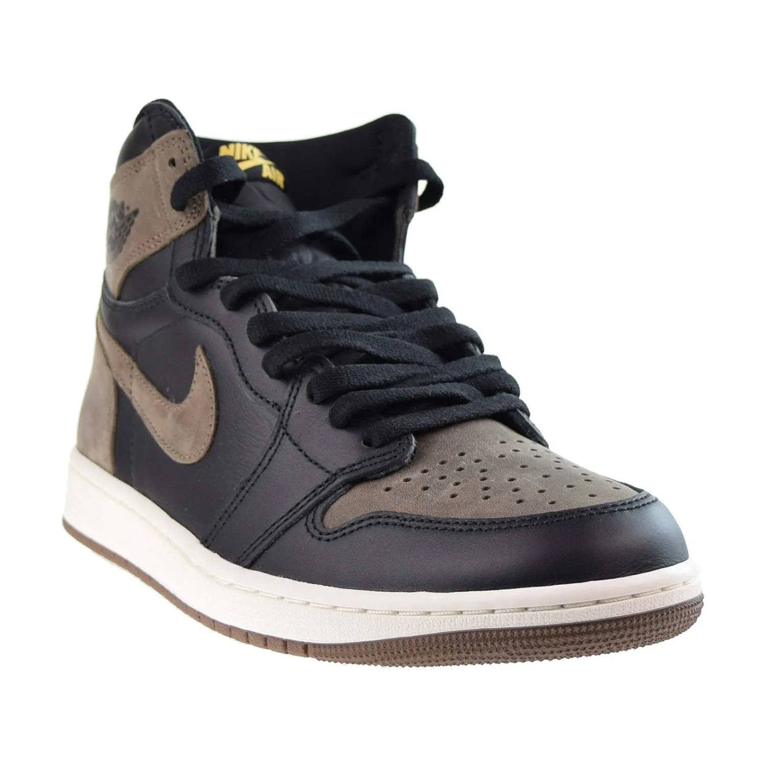 Jordan 1 Retro High OG Men's Shoes Black-Metallic Gold-Palomino