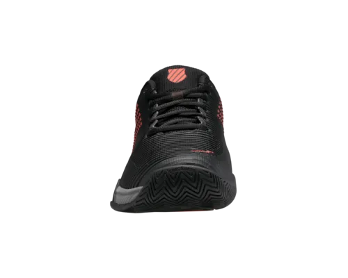 K-Swiss Men's Hypercourt Express 2 Jet Black Steel Gray Spicy Orange Shoes