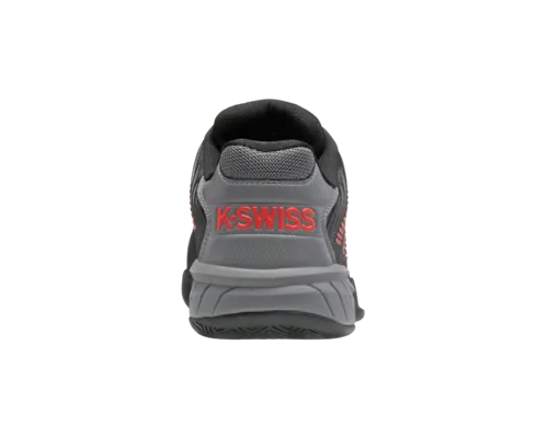 K-Swiss Men's Hypercourt Express 2 Jet Black Steel Gray Spicy Orange Shoes
