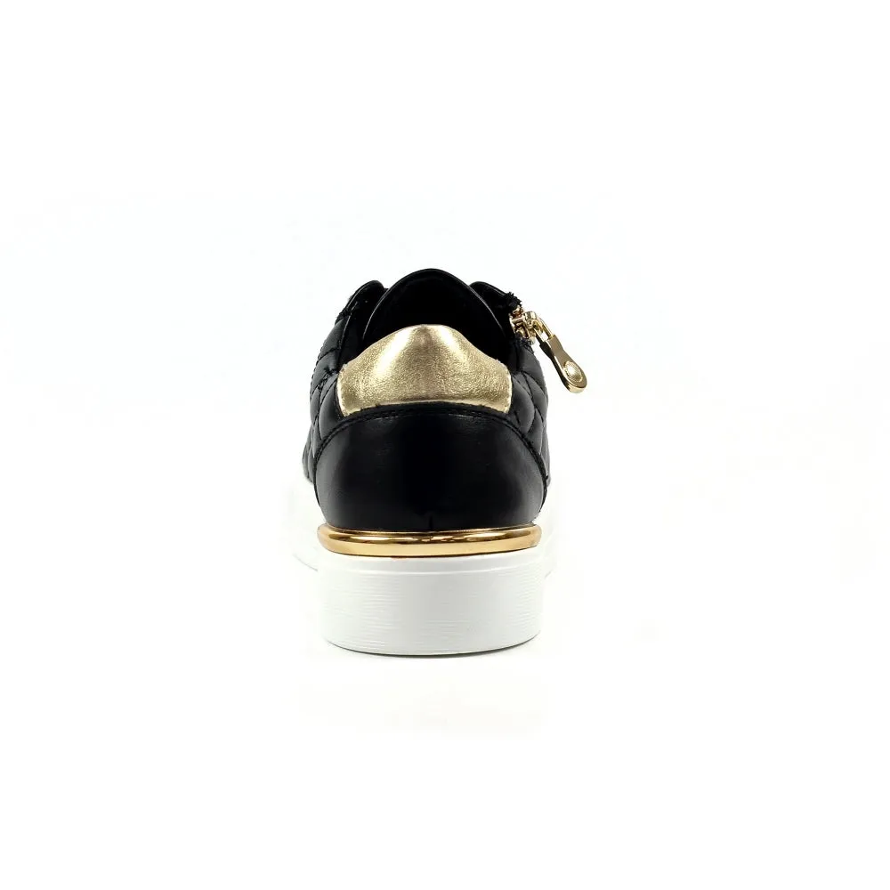 Ladies Lunar Shoes Xenon Trainer Black Laced side zip sale