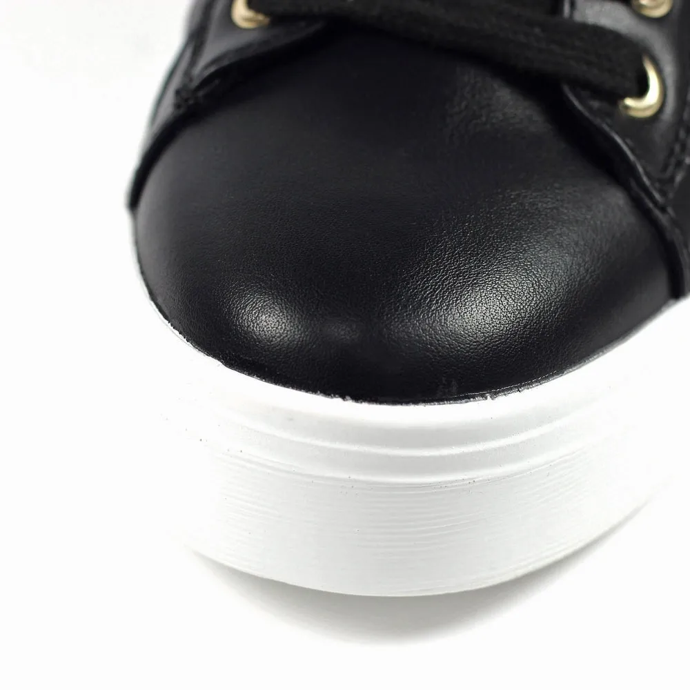 Ladies Lunar Shoes Xenon Trainer Black Laced side zip sale