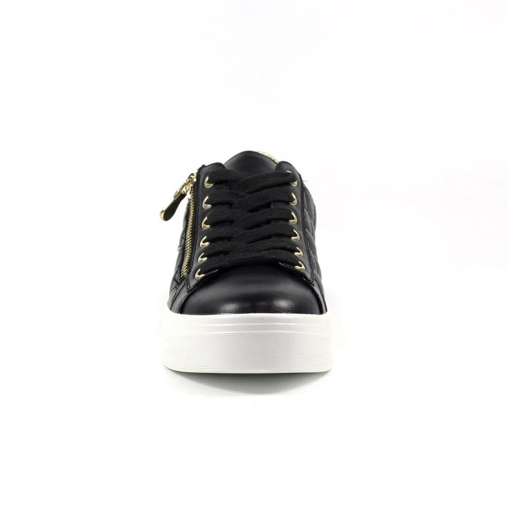 Ladies Lunar Shoes Xenon Trainer Black Laced side zip sale
