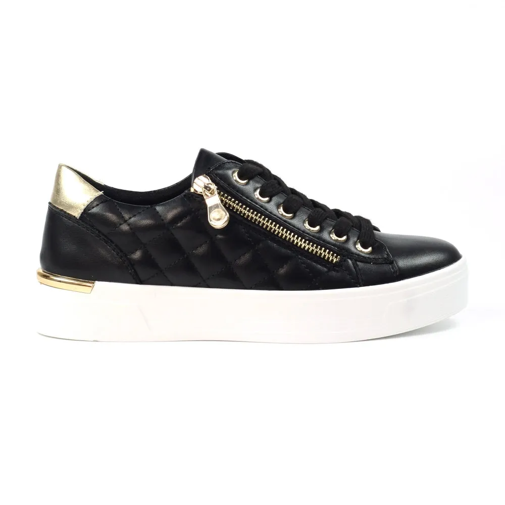 Ladies Lunar Shoes Xenon Trainer Black Laced side zip sale