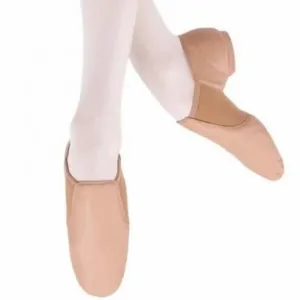 Leather Split Sole Jazz Shoes Tan