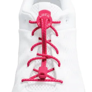 Lock Laces Original No-Tie Shoelaces - Hot Pink
