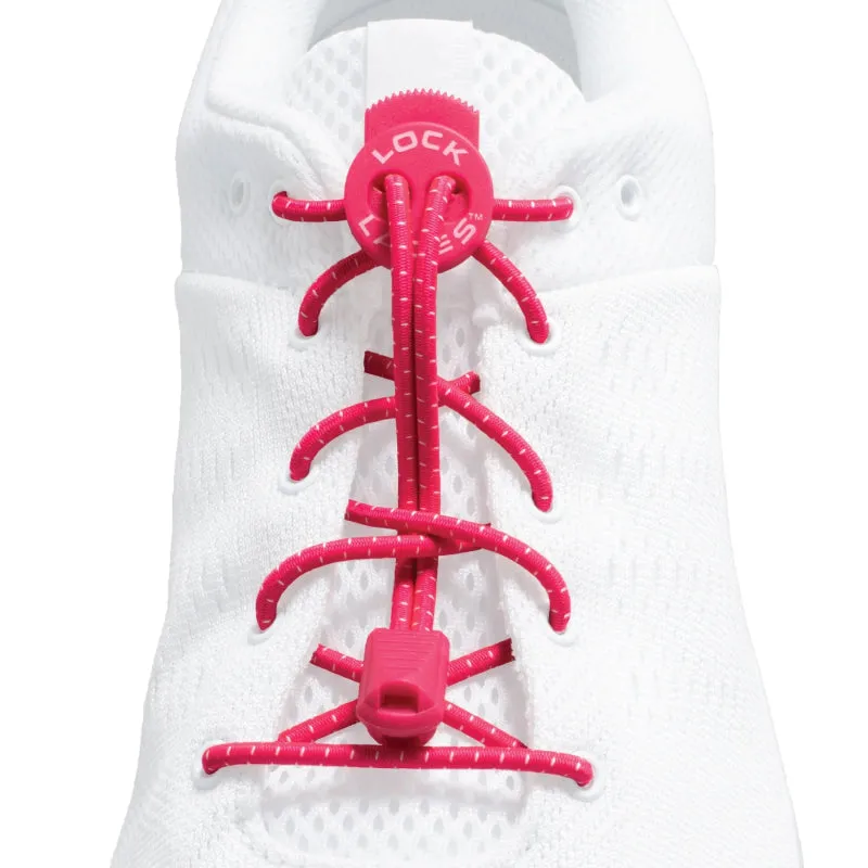 Lock Laces Original No-Tie Shoelaces - Hot Pink