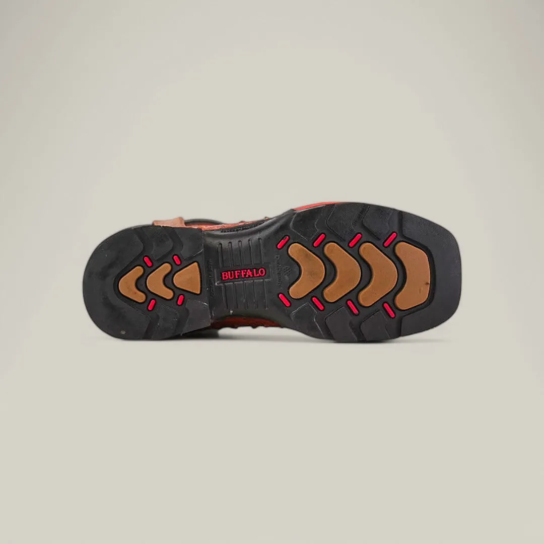 Ostrich Print Cogñac Soft Toe - E6022