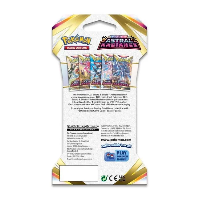Pokemon Sword and Shield-Astral Radiance Sleeved Booster Pack