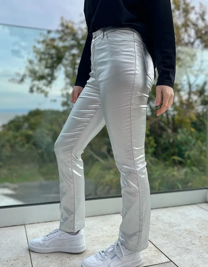 Pomodoro Coated Silver Jeans