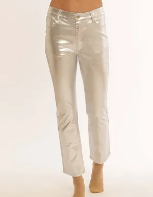 Pomodoro Coated Silver Jeans
