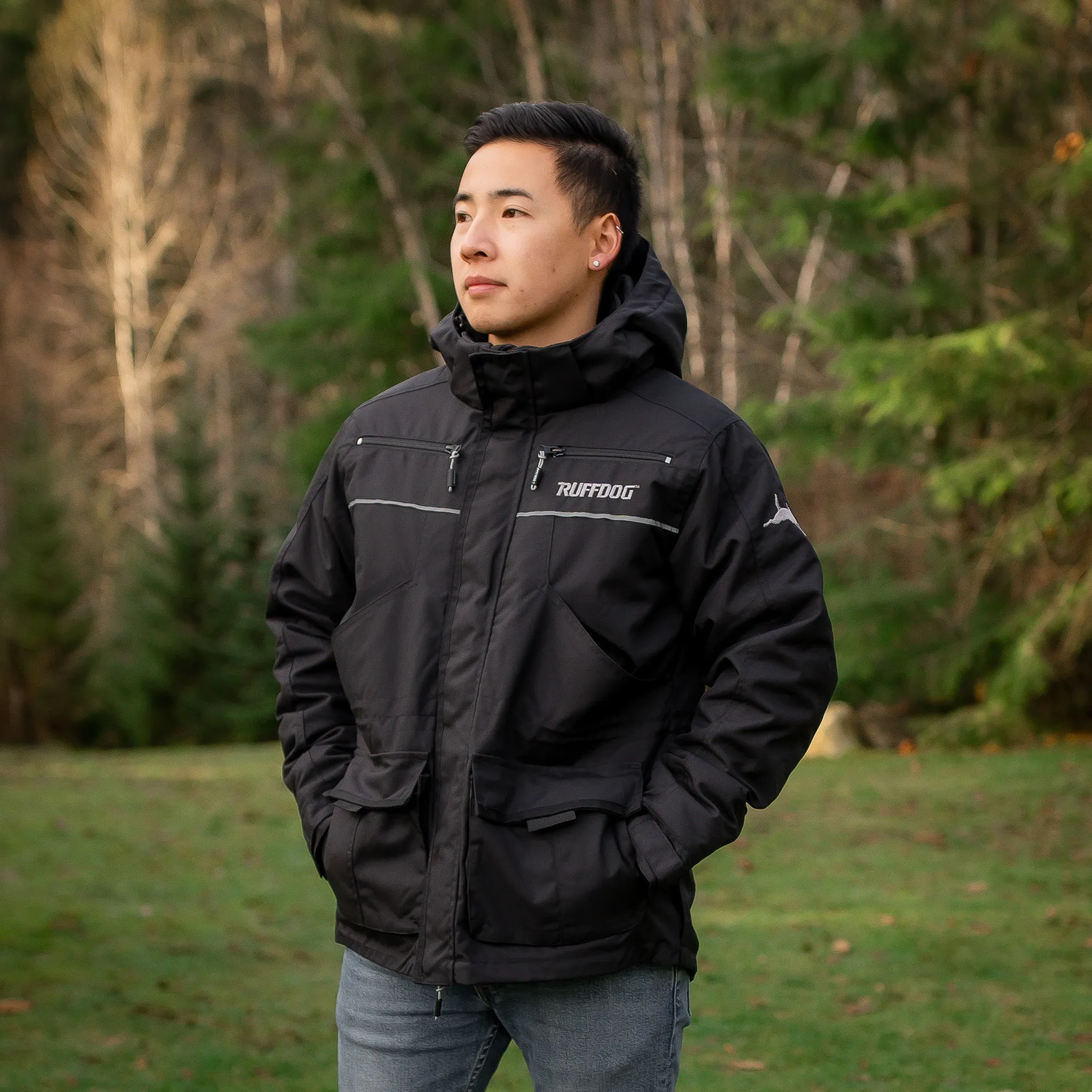 Ruffdog CLASSIC Black Winter Dog Trainer Jacket SAVE 65%