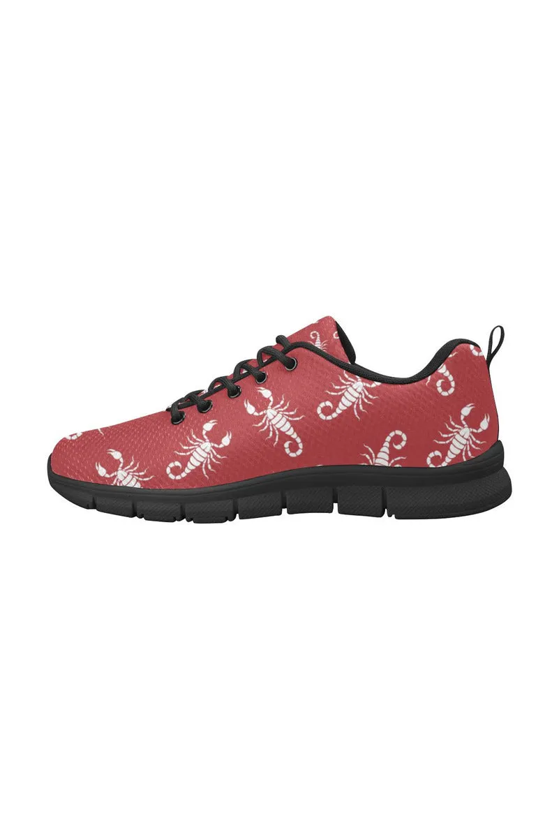 Scorpions on Coral Orange Women's Breathable Running Shoes (Model 055)