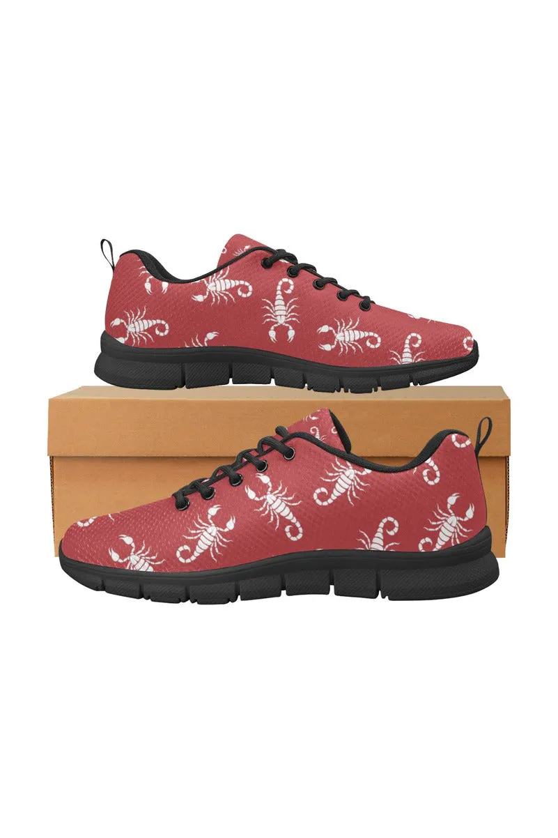 Scorpions on Coral Orange Women's Breathable Running Shoes (Model 055)