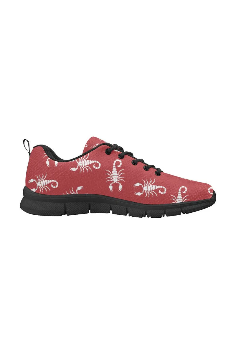 Scorpions on Coral Orange Women's Breathable Running Shoes (Model 055)