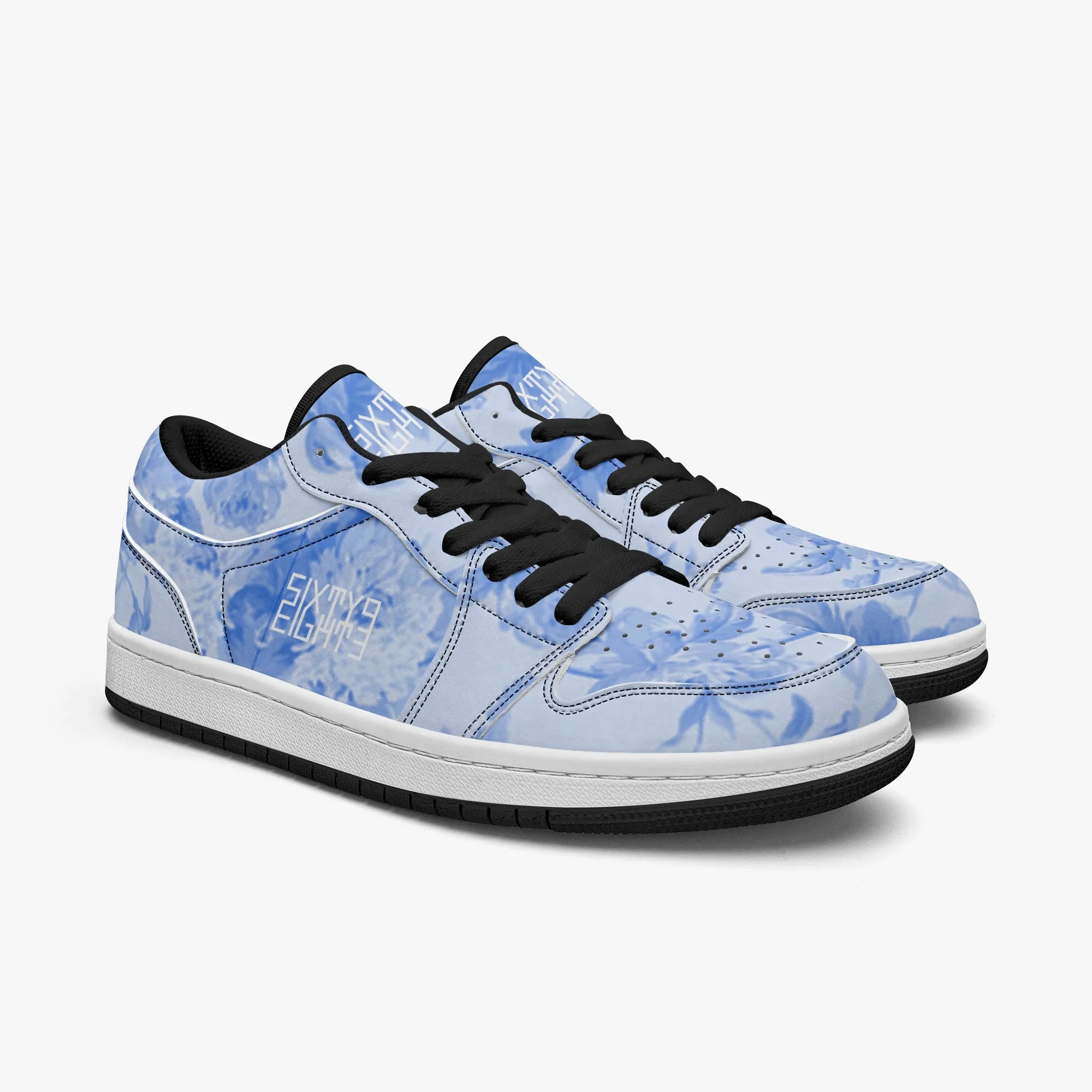Sixty Eight 93 Logo White Floral Blue & White SENTLT1 Shoes