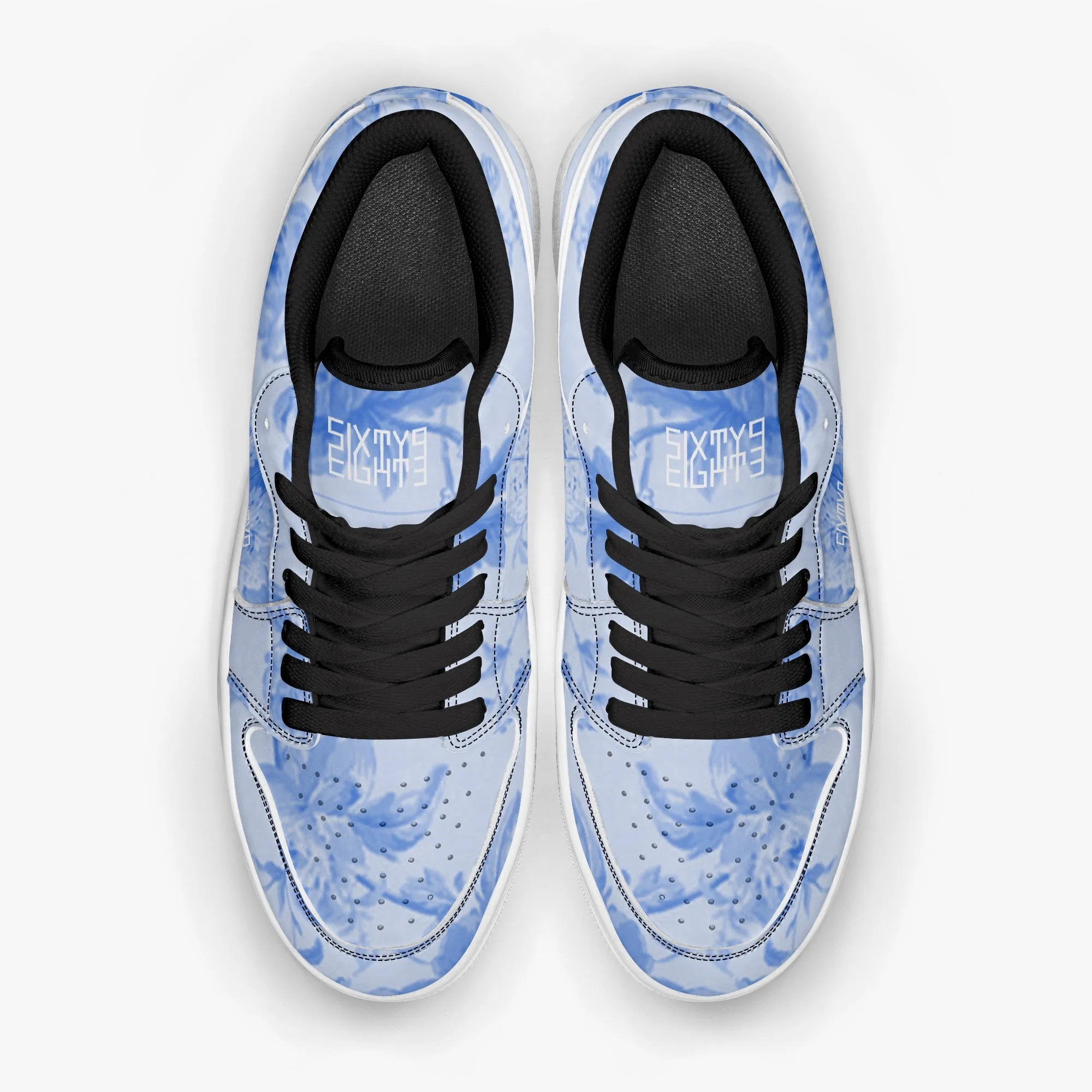Sixty Eight 93 Logo White Floral Blue & White SENTLT1 Shoes