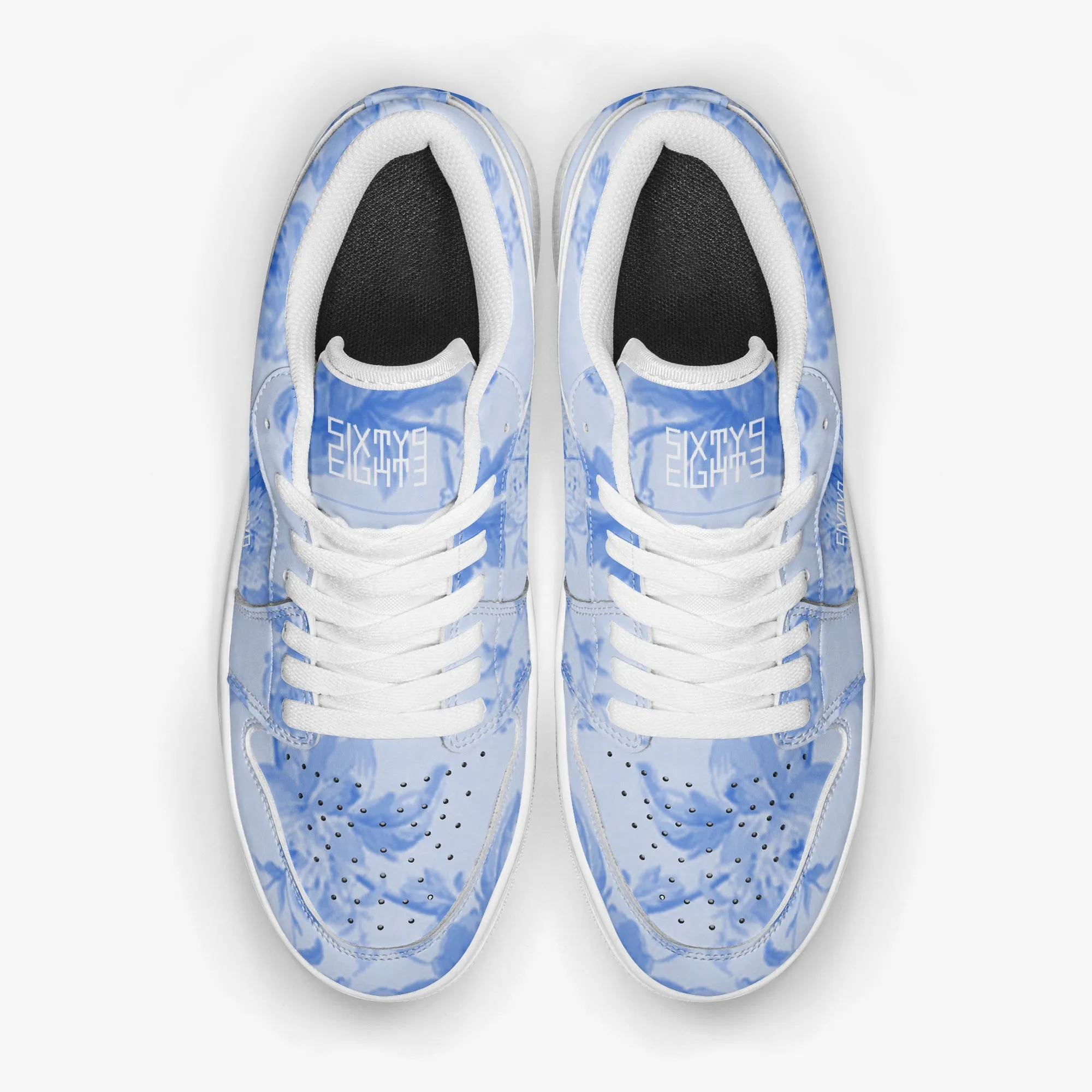Sixty Eight 93 Logo White Floral Blue & White SENTLT1 Shoes