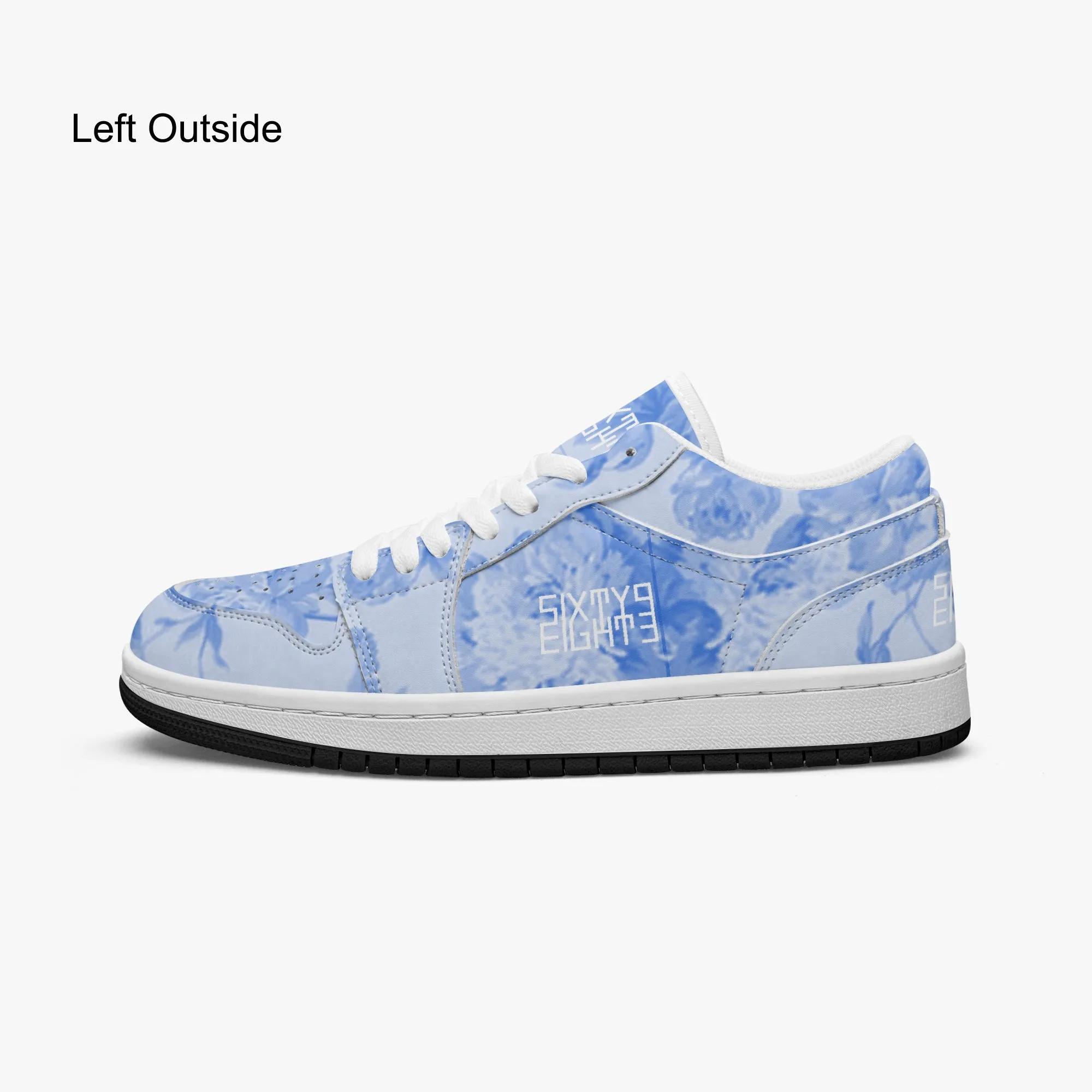 Sixty Eight 93 Logo White Floral Blue & White SENTLT1 Shoes