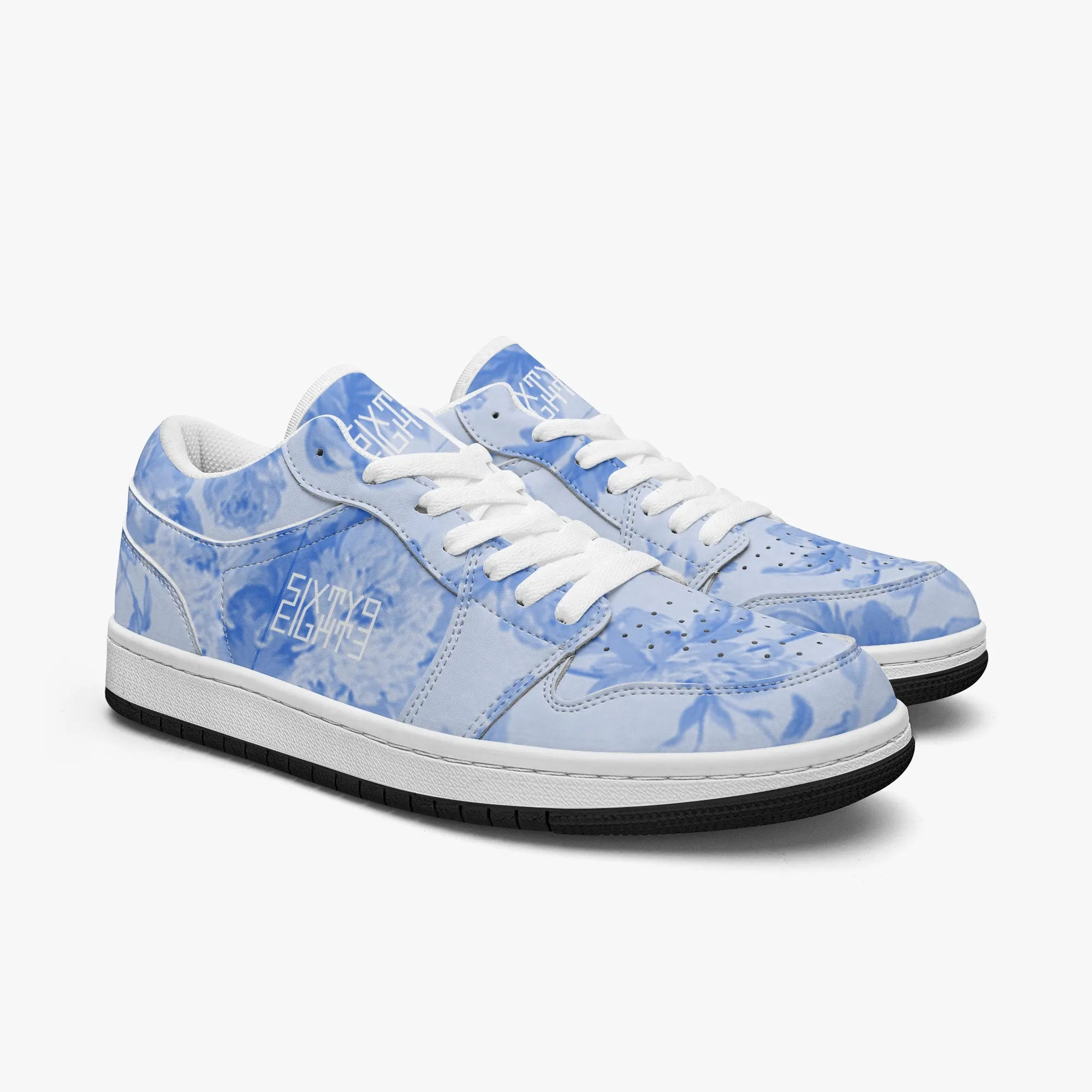 Sixty Eight 93 Logo White Floral Blue & White SENTLT1 Shoes