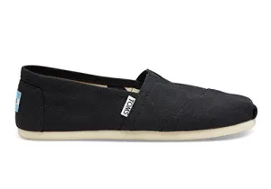 Toms Women's 001001b07-Canvas Alpargata Flat, Black, 9 M US