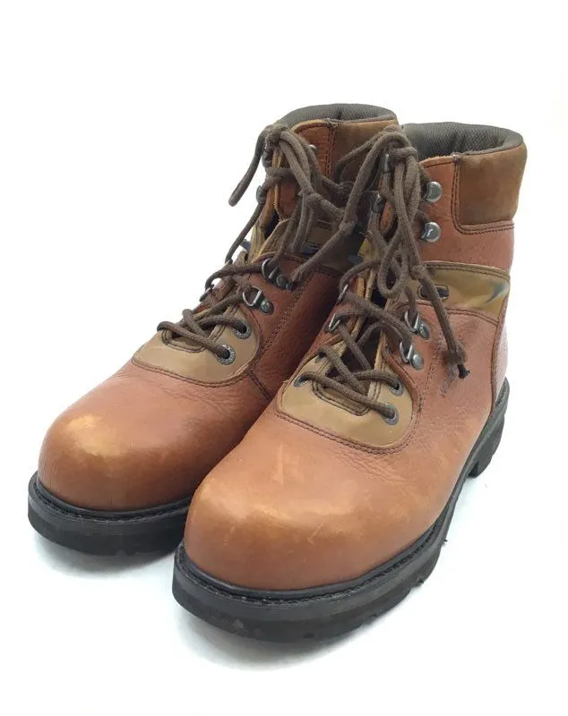 Wolverine Men's W04013 Brown Leather Work Boots - Size 10M