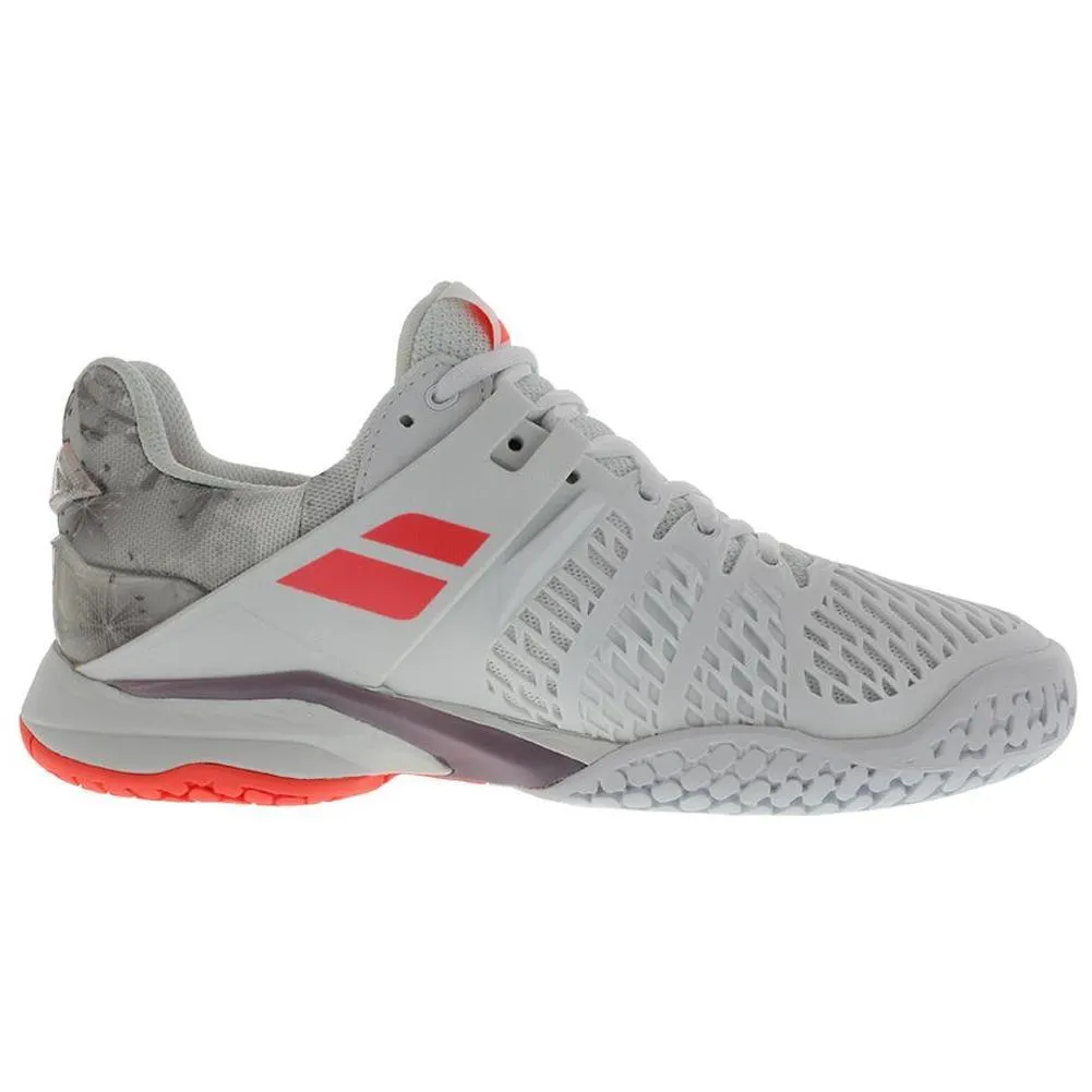 Women's Propulse Fury All Court White and Fluo Strike Tennis Shoes