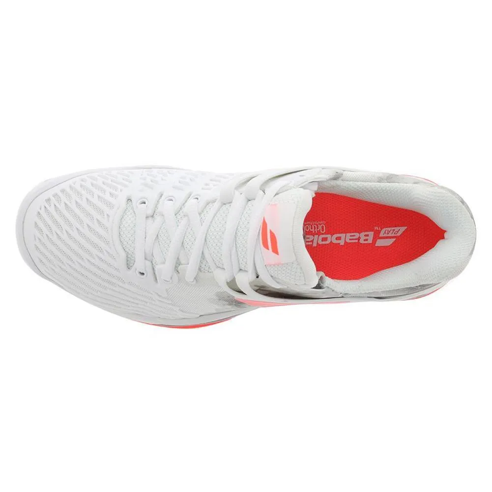 Women's Propulse Fury All Court White and Fluo Strike Tennis Shoes
