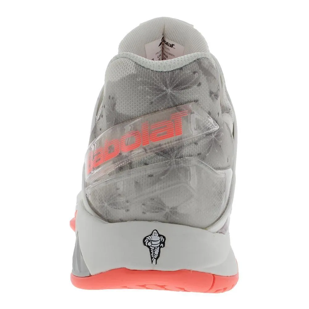 Women's Propulse Fury All Court White and Fluo Strike Tennis Shoes
