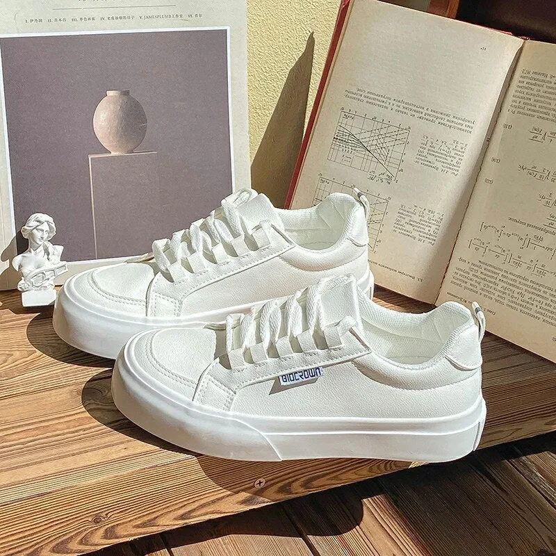 xiangtuibao Casual White Sneaker Platform Sport Shoes for Women Fashion  Tennis Female Flat Chunky Shoes Girls Comfortable Sneakers New